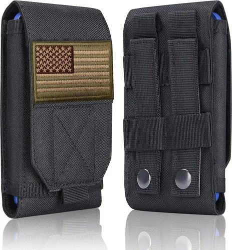 Vista 17 de Funda táctica negra Molle para teléfono celular, resistente al agua, para iPhone 11, 12, 13 Pro Max, para Samsung S22, S21, S20, FE, Note 20, A13