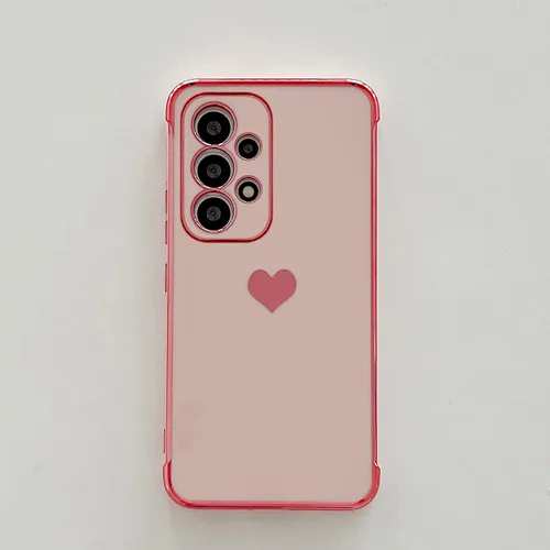 Vista 247 de phylla Funda de teléfono compatible con Samsung Galaxy A12 de 6.5 pulgadas, lindo corazón chapado en oro, elegante funda de lujo para mujer