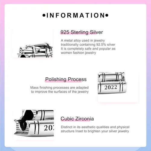 Vista 3 de LAZIAO Jewelry Cartoon Charm 925 Sterling Silver for Bracelets Mothers Day Birthday Halloween Christmas Jewelry Gift