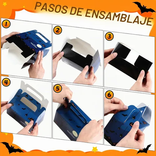 Vista 7 de ReliThick - Paquete de 80 cajas de golosinas de Halloween con bolsas