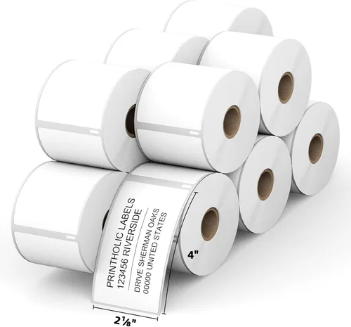Vista 11 de 24 rollos de etiquetas térmicas compatibles con Dymo 30252