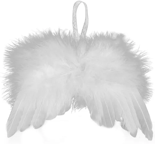 Vista 2 de Alas de ángel de plumas para bebé aureola Cupido cosplay kit de disfraces para bebés de 0 a 6 meses