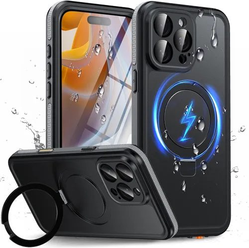 Vista 31 de Oterkin Funda magnética impermeable para iPhone Air con [protector de pantalla integrado] [soporte invisible] [compatible con MagSafe]