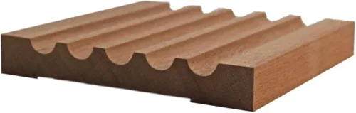Vista 5 de EWCA49 Estriado 5-1/8" Ancho x 3/4" Carcasa Sin Terminar, Cereza, 42