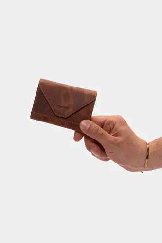 Vista 23 de grande Estuches para tarjetas 3639, Naranja, Tarjetero de cuero con cierre magnético, cartera pequeña de acordeón para mujer