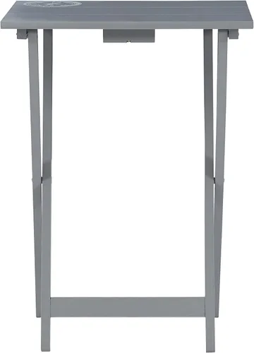 Vista 16 de Linon Decoración del hogar SAMM TV, juego de mesa de bandeja gris