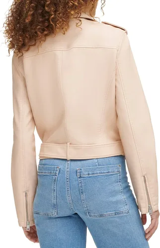 Vista 4 de Levi's Women's Faux Leather Belted Motorcycle Jacket (Standard & Plus Sizes)