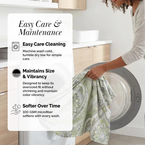 Vista 273 de Southshore Fine Living, Inc. Colección Winter Brush, juego de sábanas de 3 piezas para cama individual, sábana bajera con bolsillo profundo de 14