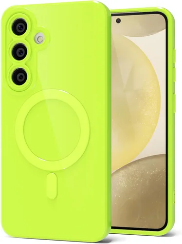 Vista 120 de Svanove Funda magnética de silicona para Samsung Galaxy S22, compatible con Magsafe, bonita funda para mujer, goma de gelatina brillante delgada