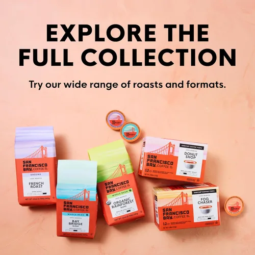 Vista 9 de Cápsulas de café compostables San Francisco Bay – Mezcla Bay Bridge (80 unidades) compatibles con K Cup, tostado medio