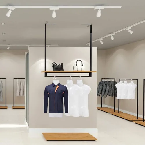 Vista 2 de Maniquí de costura de polipropileno (PP), maniquí de torso masculino, 4 piezas, maniquí de 30 pulgadas de altura, forma de ropa con gancho de metal