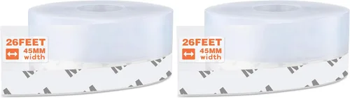 Vista 11 de MIKOSI cinta de sellado de silicona de 26 pies, cinta adhesiva para puertas, ventanas, huecos de duchas Negro