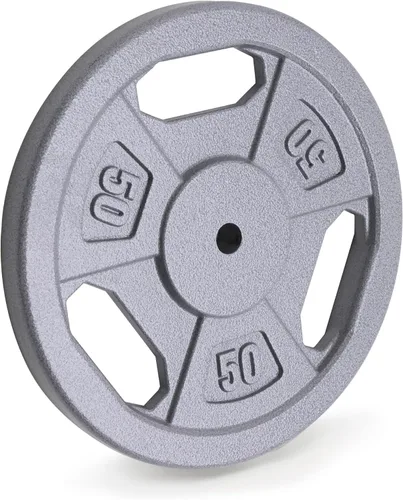 Vista 9 de Marcy Classic - Discos de agarre estándar de hierro fundido de 1" para entrenamiento de fuerza y levantamiento de pesas