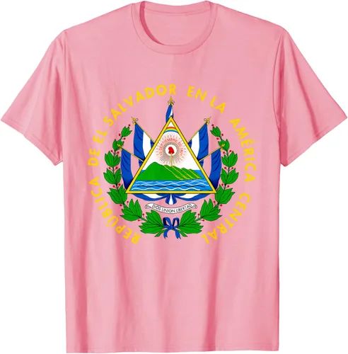 Vista 81 de Camiseta con diseño de emblema de la bandera de El Salvador