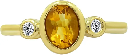 Vista 7 de Tienda Collection Gold Plated Sterling Silver Round-Shaped Amethyst and Infinite Elements Cubic Zirconia Textured Finish Ring