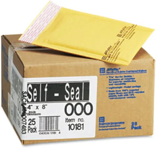 Vista 2 de Sealed Air Jiffylite 10181 - Sobres autosellantes de papel kraft de 4 x 8 pulgadas, color marrón