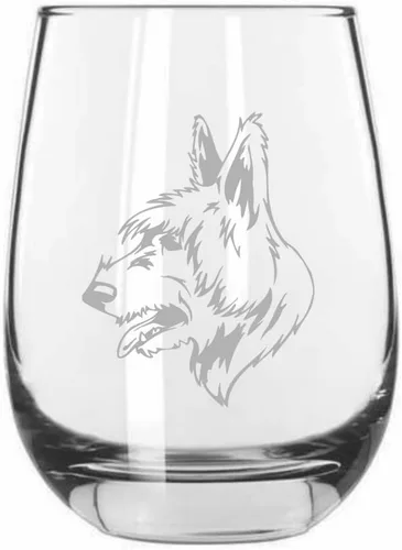 Vista 72 de Shar Pei (chino) - Vaso de vino sin tallo grabado para perro, 15.25 onzas