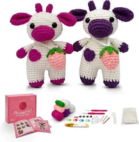 Vista 11 de SGIBYN Kit de Ganchillo para Principiantes con Tutoriales en Video Paso a Paso, Kit de Amigurumi de Pollos de Ganchillo de Inicio para Adolescentes