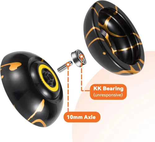 Vista 3 de MAGICYOYO Yoyos N11 Professional Unresponsive, paquete de 2 unidades – K2 Crystal Responsive Yoyo para niños, Yoyo de aleación de metal Pro Yoyo