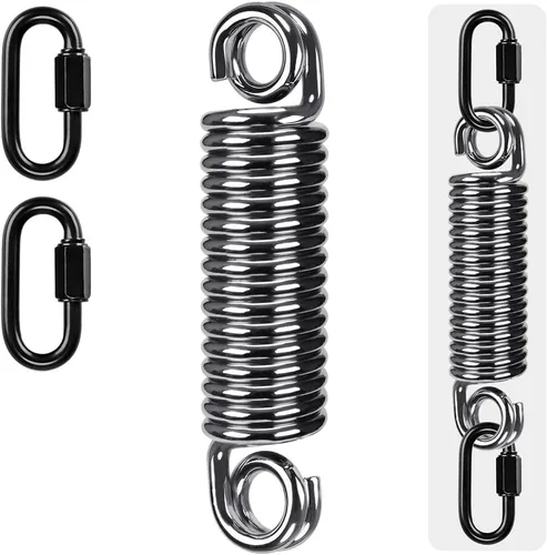 Vista 9 de SELEWARE Heavy Duty Bag Spring for Punching Bag - Chrome Plated with Secure Closed-Loop Design for Boxing, MMA, and More, Smooth & Safe Suspension