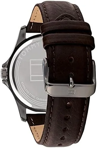 Vista 2 de Tommy Hilfiger The Essentials 1791522 Reloj de cuero marrón para hombre, Marrón, Moderno