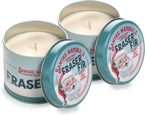 Vista 19 de Santa's Naturals Paquete de Velas Mini de Navidad, Abeto Fraser, Aromas de Bayas de Invierno y Caída de Nieve, Cera de Soja y Cera de Abeja, 14