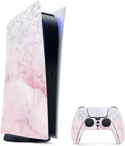 Vista 16 de MightySkins - Skin para juegos con purpurina brillante para PS5 y PlayStation 5, ágata amatista, acabado duradero con purpurina de alto brillo