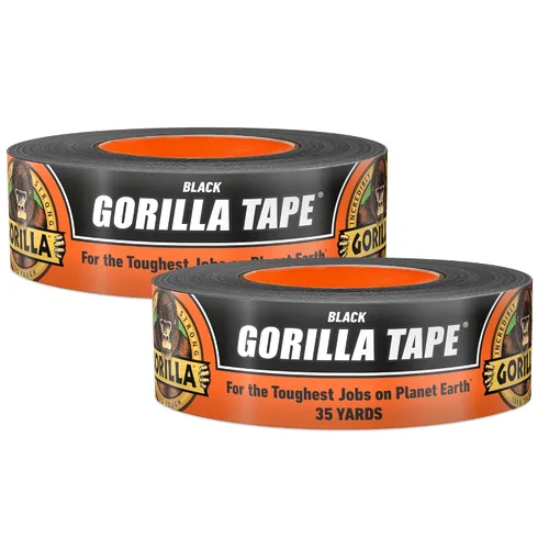 Vista 10 de Gorilla Cinta adhesiva negra, 1.88" x 35 yardas, negro, (paquete a granel de 18)
