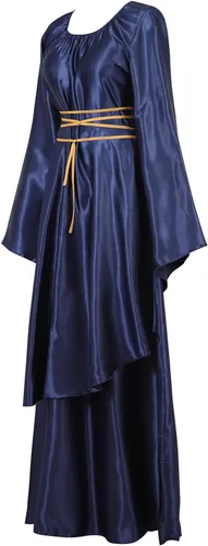 Vista 2 de Lehauya Disfraz medieval renacentista para mujer, vestido largo victoriano vintage retro