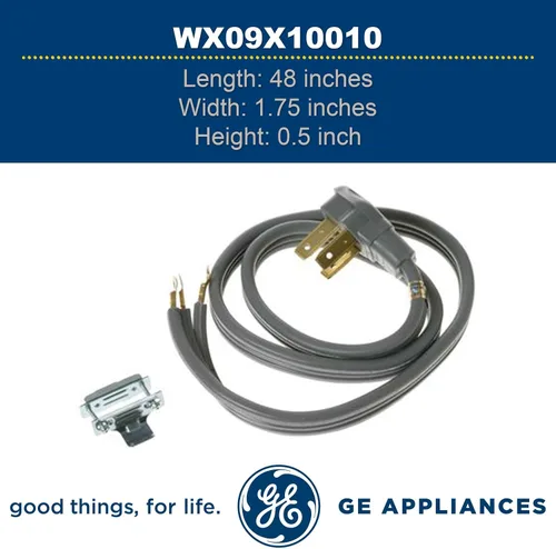 Vista 3 de GE WX09X10010 - Cable de alimentación original OEM (gris) para rango/estufa/hornos GE