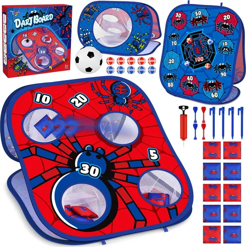 Vista 10 de Juego de lanzamiento de bolsas de frijoles de animales, juego de lanzamiento al aire libre, suministros de fiesta familiar para niños, regalo