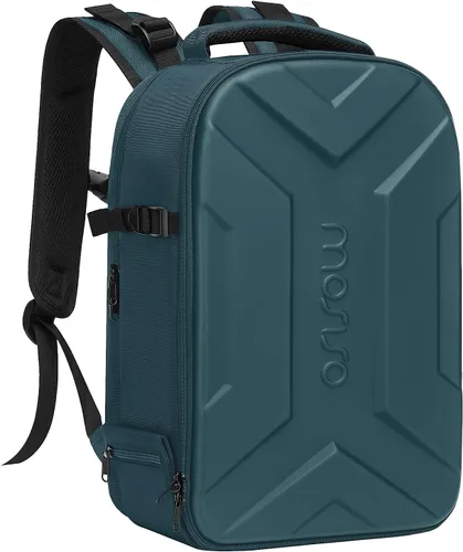 Vista 9 de MOSISO Mochila para cámara, bolsa para cámara de fotografía, funda rígida Negro