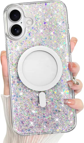 Vista 100 de Bonoma - Funda para iPhone 17 Pro Max 2025 con cristales brillantes, purpurina brillante