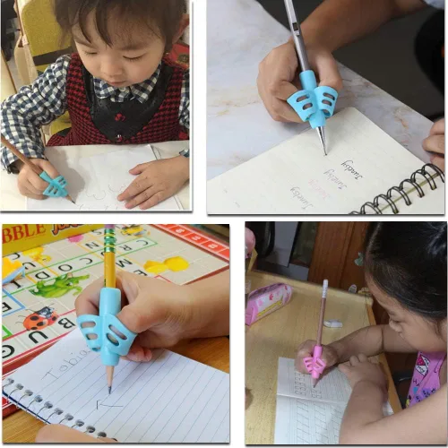 Vista 2 de JuneLsy - Empuñaduras de lápices para niños, escritura a mano, corrección de postura, entrenamiento de escritura para niños pequeños, preescolares