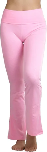 Vista 5 de ToBeInStyle Leggings de yoga acampanados para mujer, cómodos, de mezcla de algodón