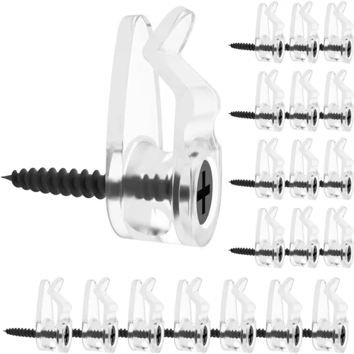 Vista 7 de GEZIDEA Ganchos para colgar luces de cadena, ganchos de rosca para colgar luces de Navidad, clips de luz LED de hadas, negro, paquete de 50