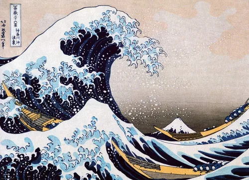 Vista 2 de EuroGraphics Great Wave Kanagawa por Hokusai Puzzle (1000 piezas), (Modelo: 6000-1545)