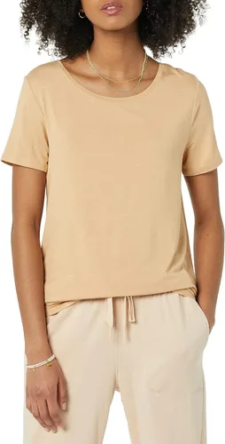 Vista 2 de Tienda Essentials Túnica de manga corta con escote redondo para mujer, paquete de 2