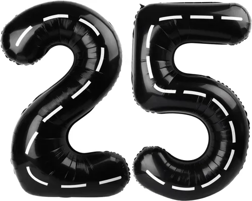 Vista 382 de Globo negro del número 0 de 40 pulgadas – globo número 0, decoraciones
