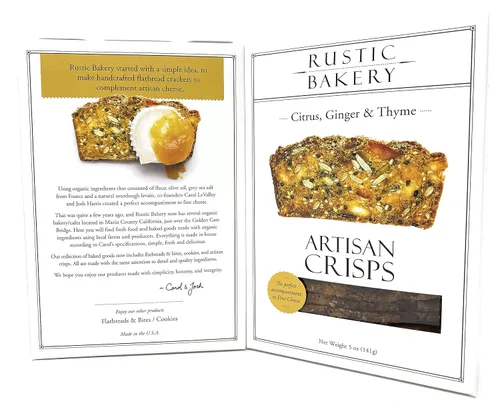 Vista 3 de Generic Rustic Bakery Artisan Crisps Crackers Bundle Citrus Ginger & Thyme with Kokobunch Kit 2 Pk - 5 oz.