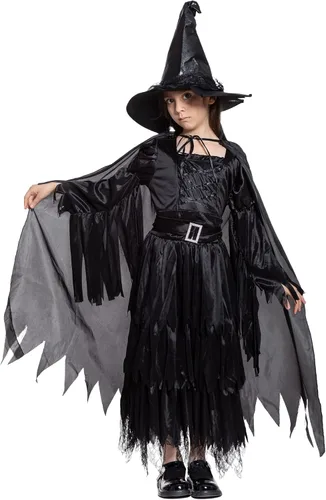 Vista 3 de Fairytale Witch Costume for Girls Halloween Costumes Kids Toddler Role Play Dress Up