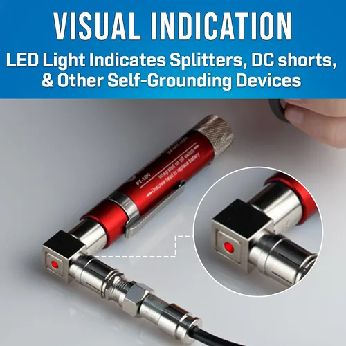 Vista 3 de Jonard Tools PT-100 Rastreador de Cable Coaxial de Bolsillo Probador de Continuidad y Tóner con Pitido Audible y LED, Rojo