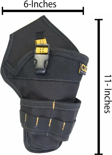 Vista 2 de CLC Custom Leathercraft 5023 Funda Deluxe para Taladro Inalámbrico de Poli, Negro