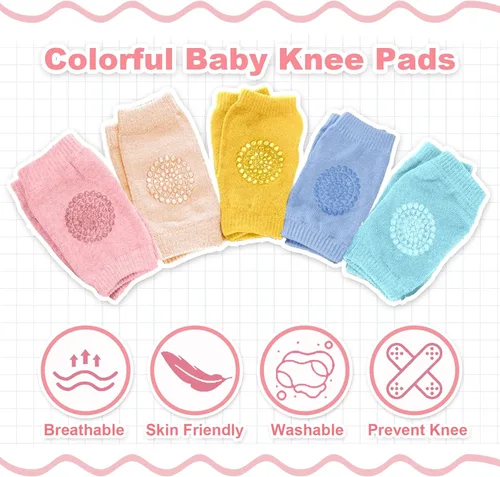 Vista 13 de Almohadillas antideslizantes para gatear para bebés, protegen la rodilla del bebé para gatear