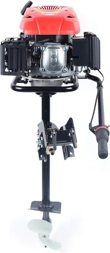 Vista 12 de Motor fuera de borda de 2 tiempos de 2.3 HP, motor de barco de gas de 52 cc, motor de gasolina, motor de lancha de pesca, motor de timbre, control