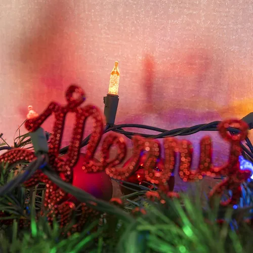 Vista 7 de PABIPABI Guirnalda de luces de Navidad de 31 pies, 100 LT, mini luces LED multicolor, enchufable, decoración del hogar para árbol de Navidad
