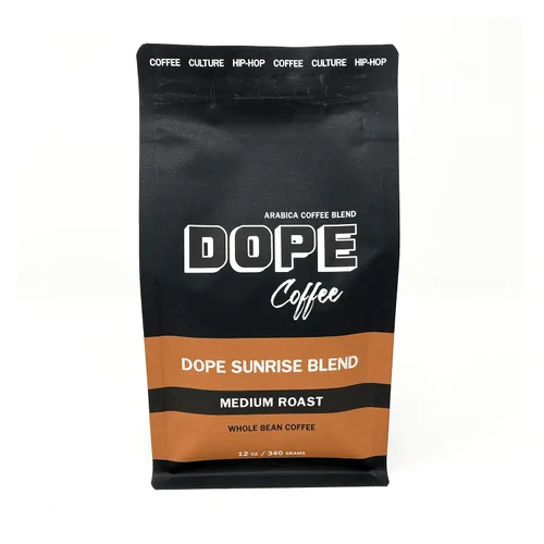 Vista 4 de Dope Coffee - Goteo etíope de grano entero de 5 libras, región Sidamo 100% Arábica, tostado medio