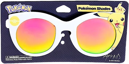 Vista 2 de Sunstaches Gafas de sol Pikachu Blanco Rosa Lente Arkaid Party Favors UV400, Blanco, Amarillo, Negro, 1