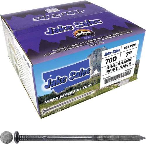 Vista 11 de 1/4" x 5" (40d) Tempered Ring Shank Pole Barn Nails - Use for landscaping timbers, railroad ties, pole barns and load bearing structures. 5 Pound