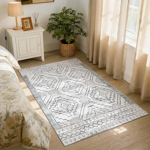 Vista 319 de jinchan Alfombra marroquí de pasillo 2x6 - Alfombra de pasillo lavable a máquina para cocina, alfombra moderna geométrica suave de pelo bajo